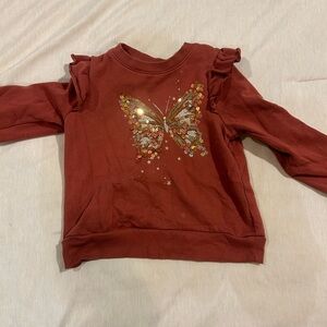 Jumping Beans Rust Butterfly Sweatshirt